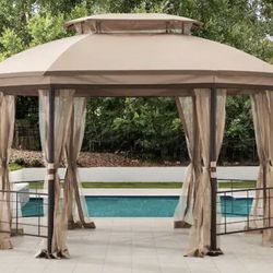 Seagrove 12 ft. x 10 ft. Octagonal Steel Frame Gazebo