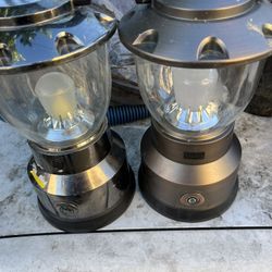 2 Camping Ligths, Battery Operated. In Good Working Conditions 