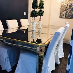 Z GALLERIE Mirrored Dining Table For Sale 