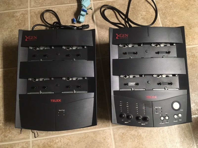 Telex XGen cassette tape duplicator. Slave and Master
