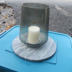 Candle With Candle Holder & Marble Base