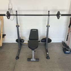 Weight Bench And Weight Plates 