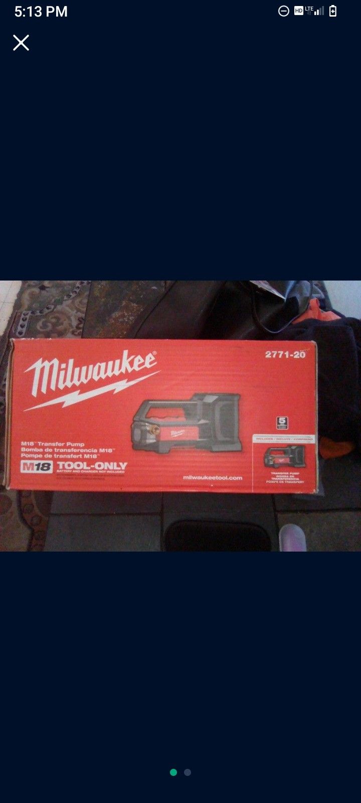 M18 Milwaukee Transfer Pump