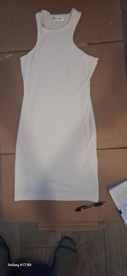 White Sleeveless Bodycon Mini Dress | Popular 21 | Size M