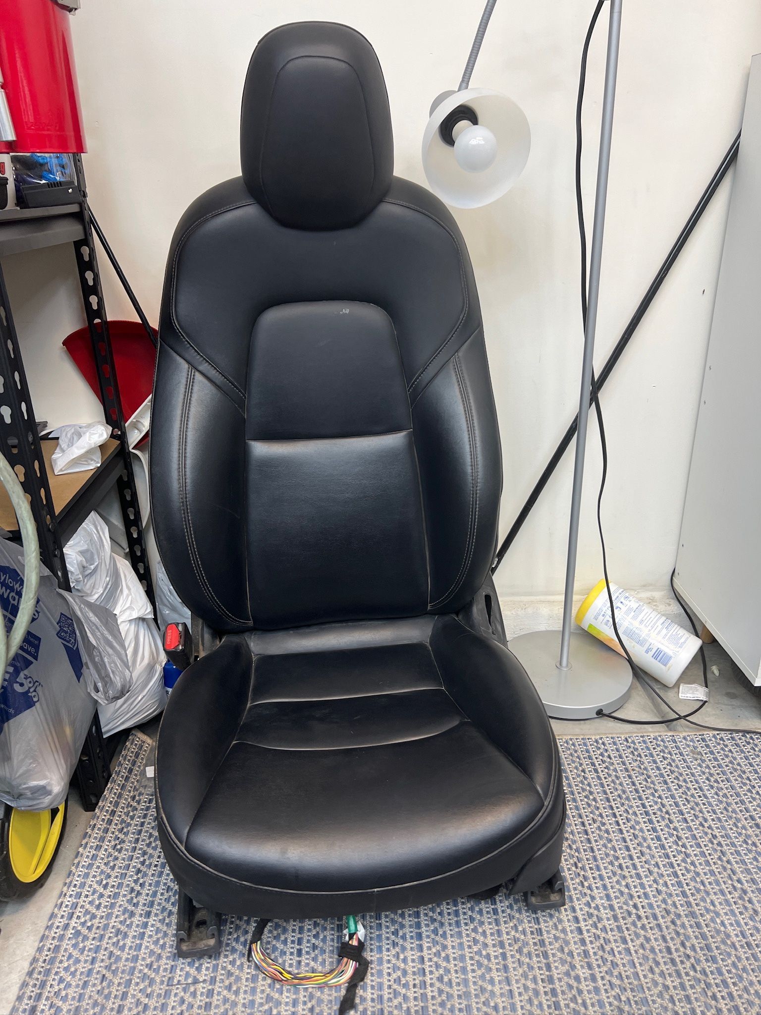 OEM Tesla Model 3 / Y Front Driver Seat – Black Vegan Leather – Heated – Power – 2017–2023