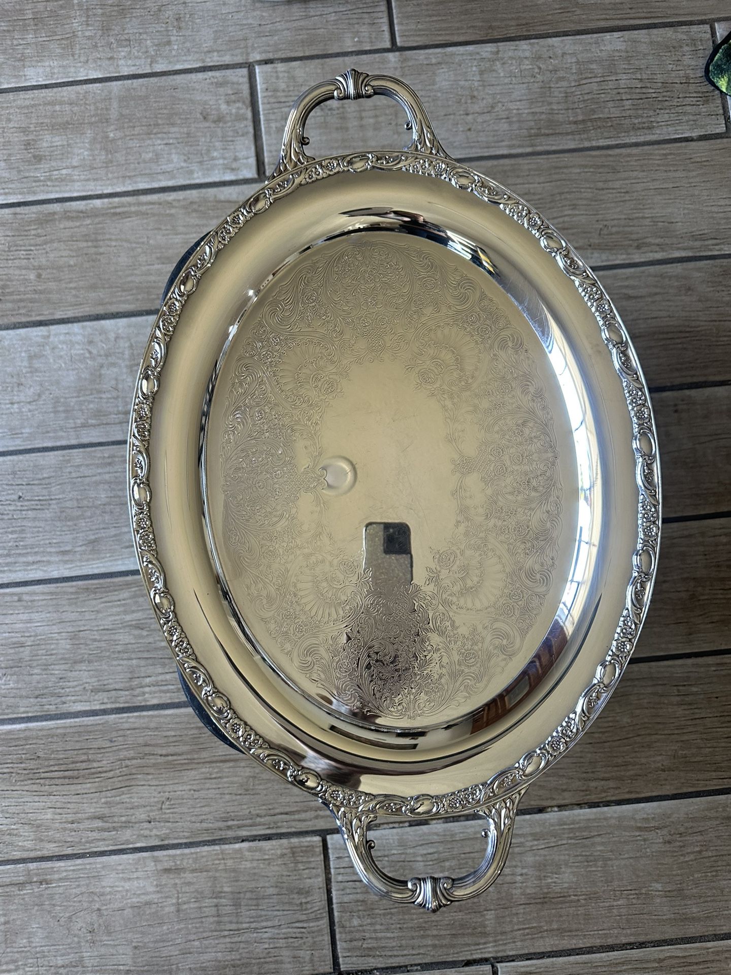 Victoria Rose 1930 Rogers And Son Silver Serving Platter