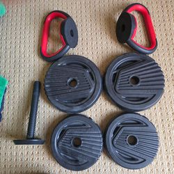 Adjustable dumbbell set
