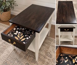 Mersman Refinished Wood End Table with Drawer
