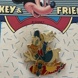 Vintage Donald Duck Skateboarding Pin