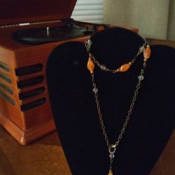 Gold And Orange Necklace