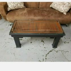 Antique/Vintage Repurposed Window Shutter Coffee Table w/Glass Top (Custom Made)