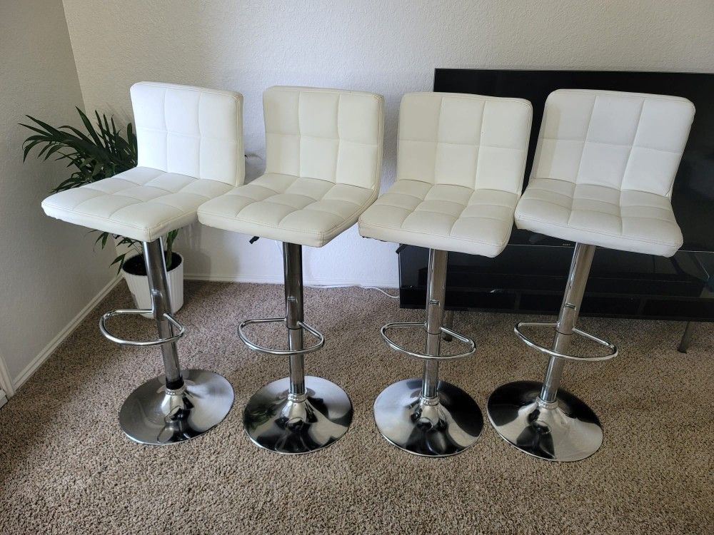 4 White Barstools_Brand New Packed Unassembled