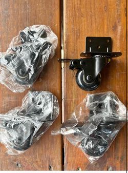 Black Swivel Caster Wheels Set of 4