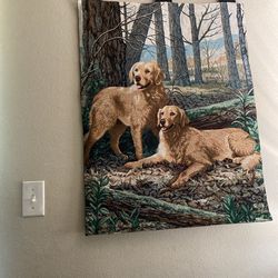 Golden Retriever Tapestry Wall Hanging