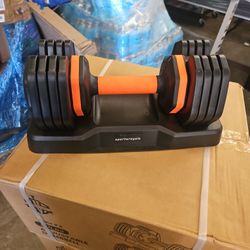 Sports Royals.
Fifty pound, adjustable dumbbell set with racks, new inbox