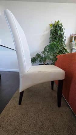 6 Dania Dining Room Leather Chairs