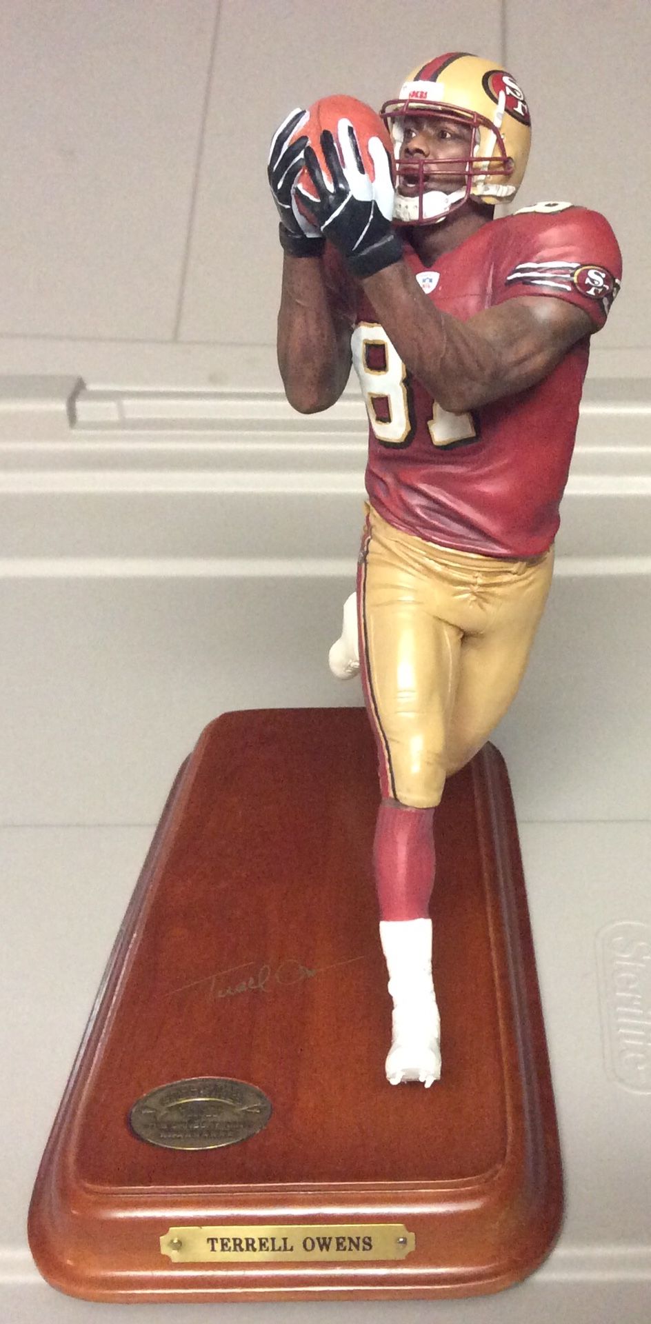 49ers Terrell Owens Danbury Mint figurine with certificate of authenticity