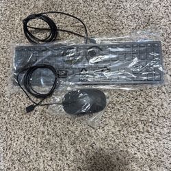 Brand New HP Wired Keyboard And Mouse Set
