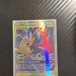 Pikachu & Zekrom Pokemon Card Sun And Moon Team Up