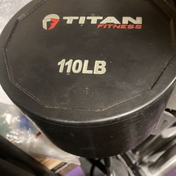 Titan Fitness 110lb Fixed Straight Barbell 