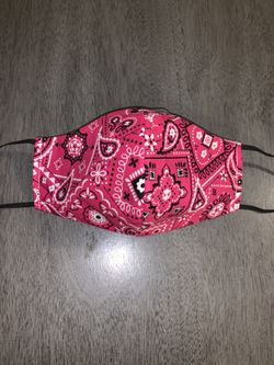 Pink Bandana Face Mask