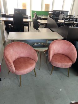 Lobby lounge seating/accent chair dusty pink 3 pcs