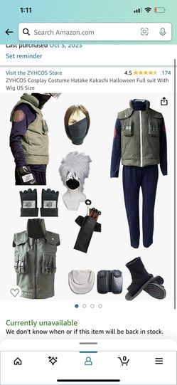 Kakashi Hatake Cosplay / Costume
