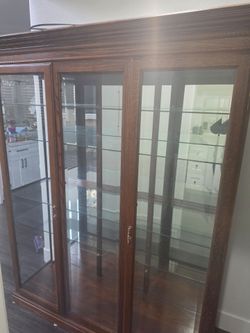 Oak Curio Cabinet