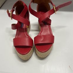 ralph lauren red heals with beige 