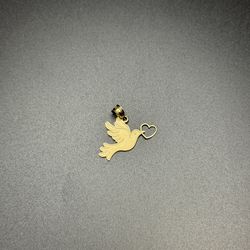 14k gold dove pendant