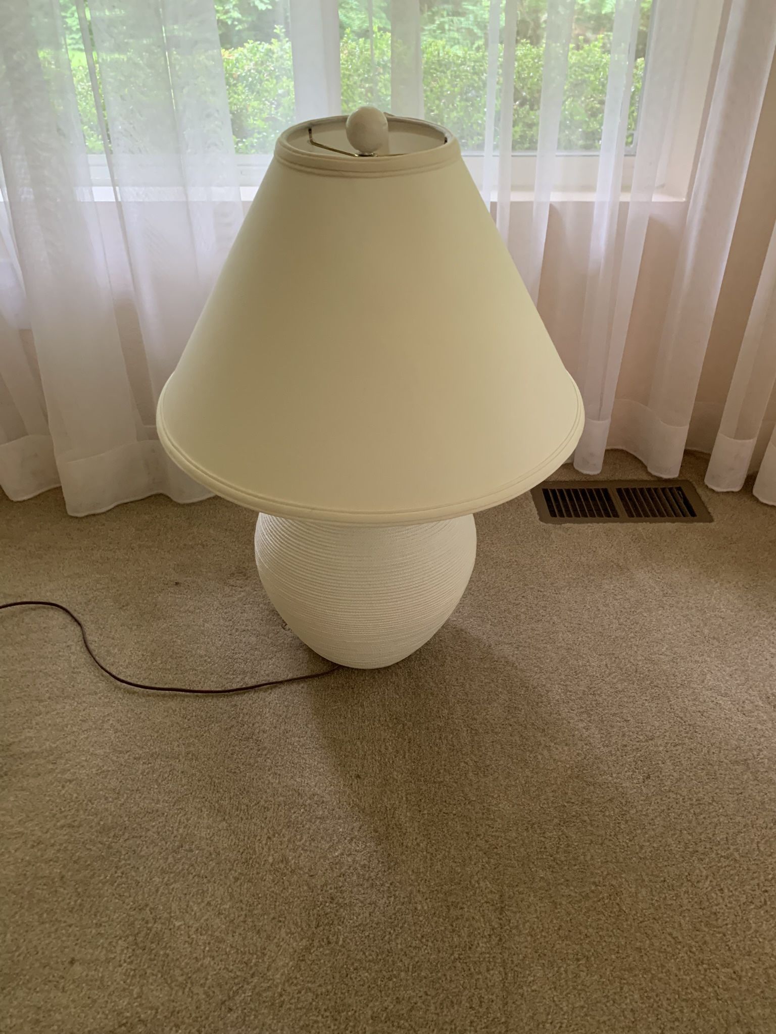 Vintage 1970’s corrugated white lamp