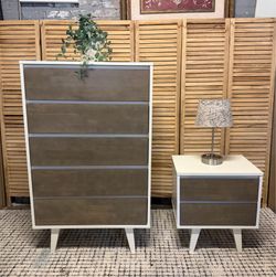 Mid Century Modern Dresser and Nightstand