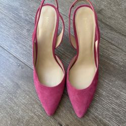 Michael Kors Pink Suede Slingback Heels