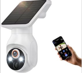 1080P Security Camera Wireless with Solar Panel, Smart AI Human Detection, 2-Way Talk, 360 Surveillance Cam, Color Night Vision, Real Time Alerts, 2.4