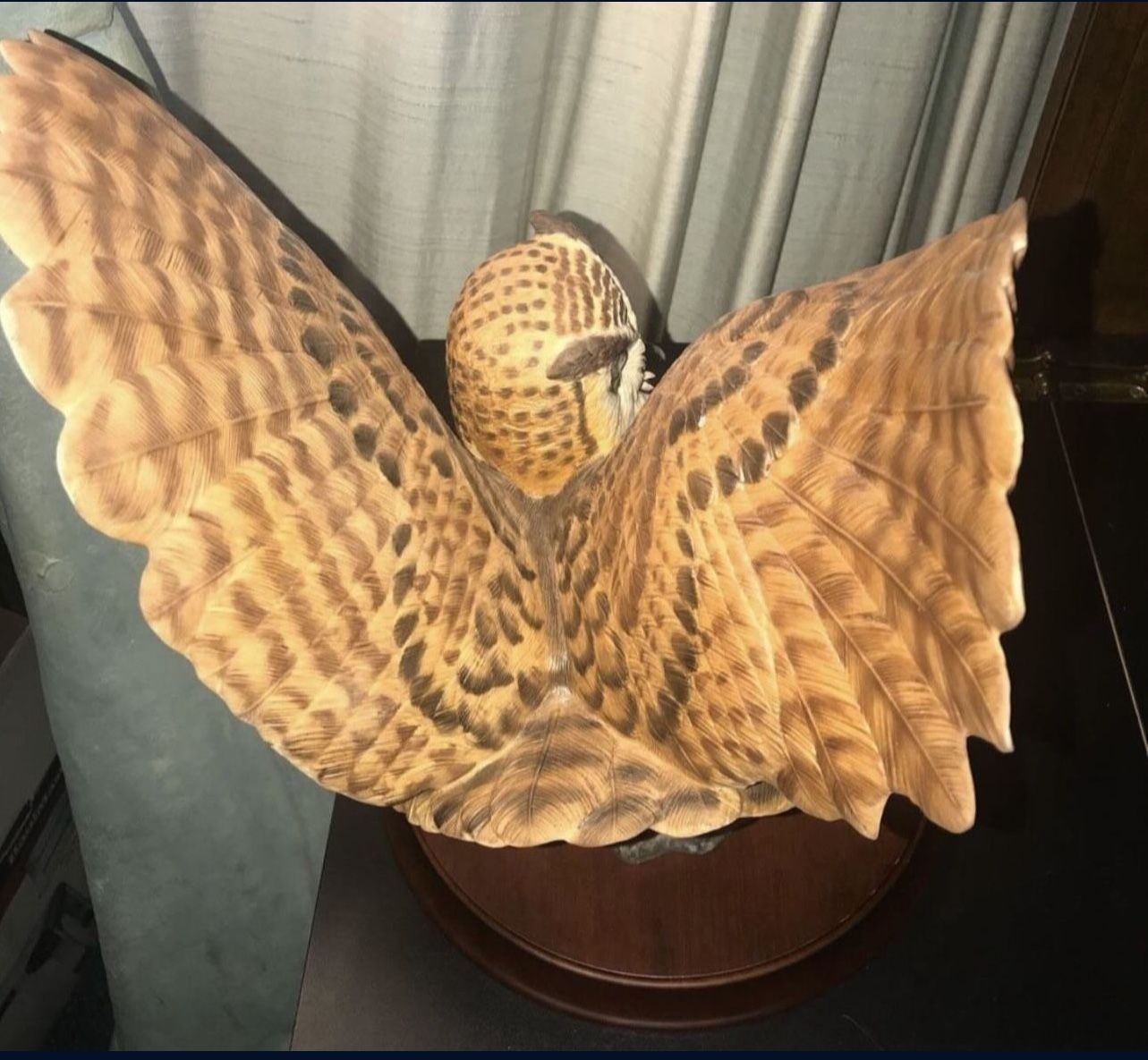 The Franklin Mint THE EAGLE OWL Hand Painted Fine Porcelain