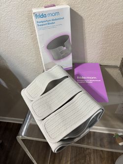 Frida Mom Belly Binder, Postpartum Essentials for Natural and C-Section Recovery, Adjustable Compression Wrap, After Birth Brace, Abdominal Band, 9" H