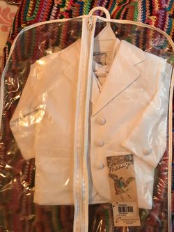 Baby boy white formalwear suit