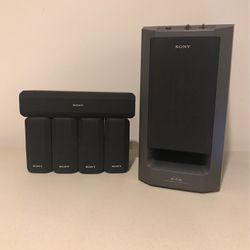 Sony Advanced S.A.W. Sound Surround System Home Theater Speakers And Subwoofer