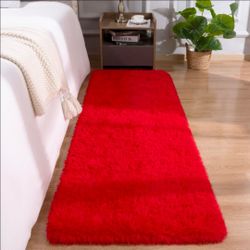 DETUM Red Ruuner Rug 2x6 Fluffy Rug Runner for Bedroom Living Room
Washable, Non Slip, Soft Throw Carpet for College Dorm Plush Rugs for Kids