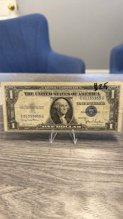 1935D $1 Silver Certificate Blue Seal Collectible U.S. Currency