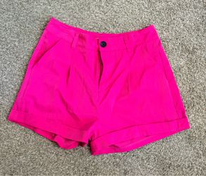 Hot Pink Cuffed Shorts
