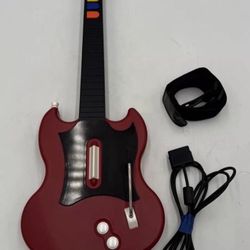 Guitar Hero Red Octane Wired Guitar for Playstation 2 PSLGH w/Guitar Hero III