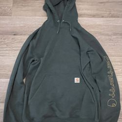 Medium Green Olive Loose Fit Carhartt Hoodie 