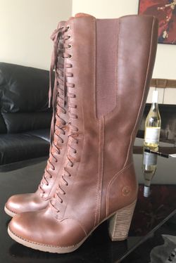 Timberland Waterproof Size 8 All Leather Lace up Boots