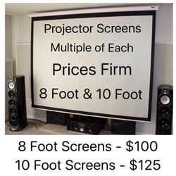 8 & 10 Foot Projector Screens