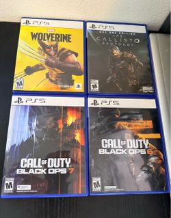 PS5 Games Wolverine, Black Ops 6, Black Ops 7, and Callisto Protocol