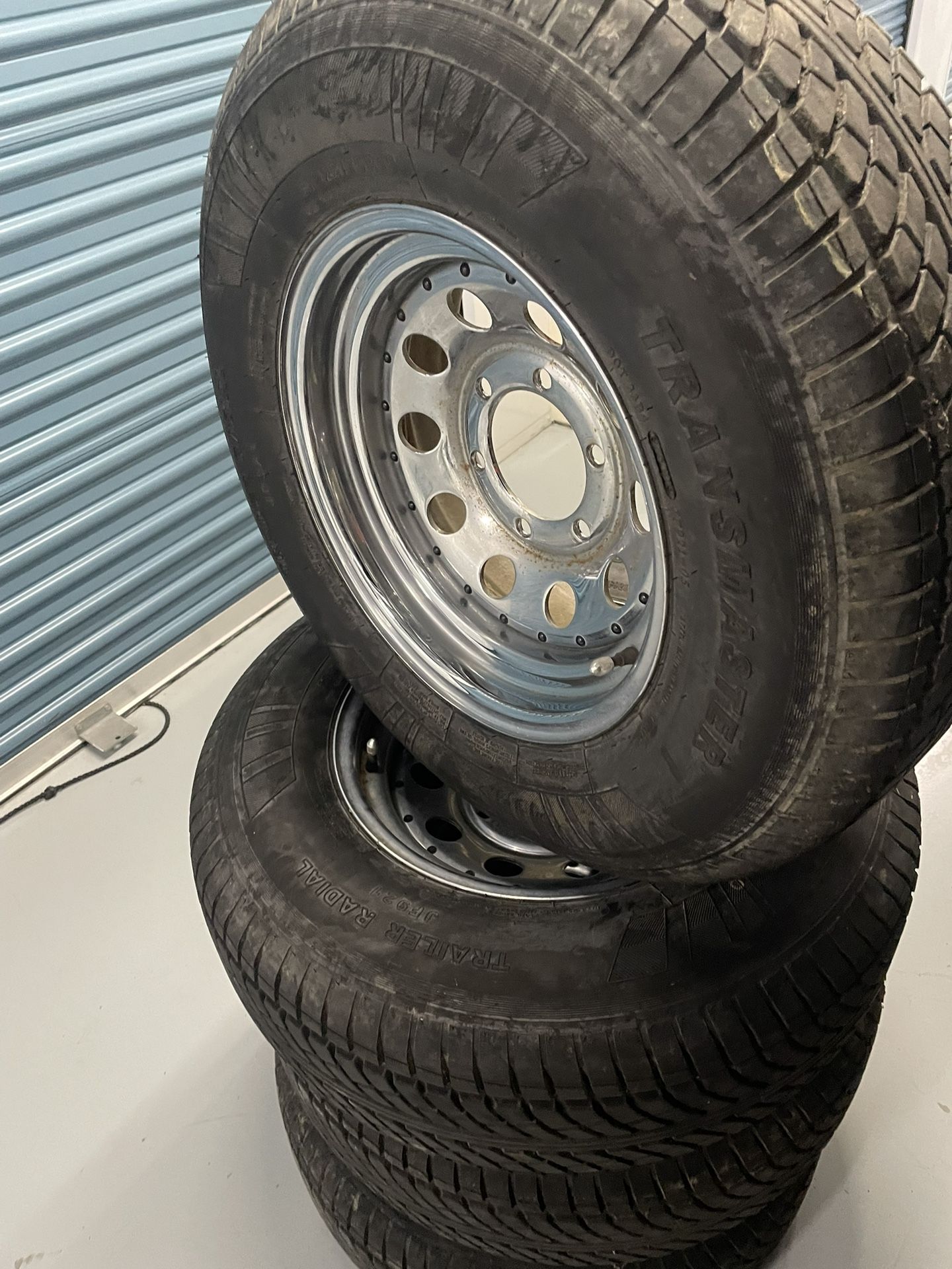 Used Trailer Tires And 6 Lug Wheels Set