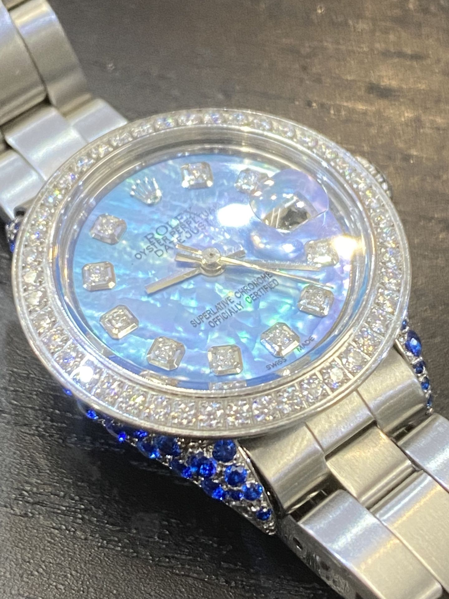 Rolex Ladies sapphire Diamond Steel Full Set Buy Sale Trade Gold Silver Diamonds Richard Patek Omega 10k 24k