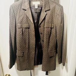 $12 Brown Blazer w/ Skirt / Norton/ Size 10