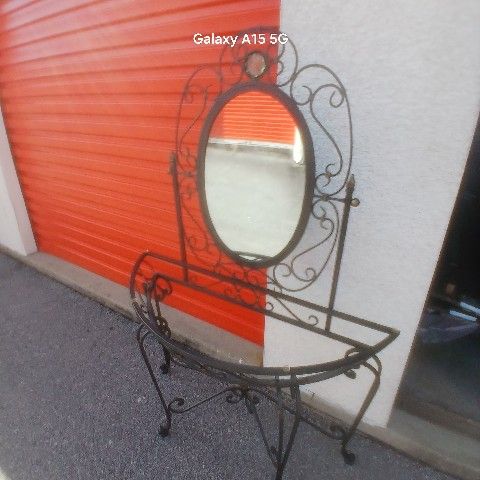 Vanity - Green Accents Glass Top - 65 Console Table - 50